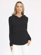Maternity & Nursing Hoodie in Black (6636237291614)