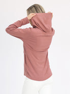 Back view - Maternity & Nursing Hoodie in Dusty Pink (6636237258846)