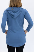 Nursing Hoodie Breastfeeding Jumper Top - Blue - Angel Maternity USA (4753169481822)