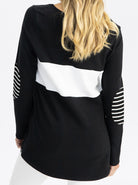Maternity and Nursing Long Sleeve T-Shirt in Black and White - Angel Maternity USA (4791695605854)