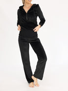 Maternity Velour Set - Black (6621384048734)