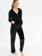 Maternity Velour Set - Black (6621384048734)
