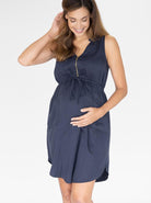 Maternity and Nursing Tencil Dress in Navy (4828527329374)