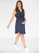 Maternity and Nursing Tencil Dress in Navy (4828527329374)