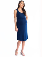 Main view - Maternity & Nursing Sleeveless Dress in Navy (4530640093278)