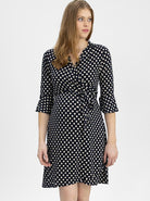 Maternity and Nursing Wrap Dress - Polka dots main (4801470660702)
