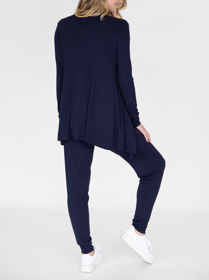 "Street to Home" Maternity 3 Piece Relax Outfit in Navy - Angel Maternity USA (1483389567070)
