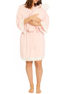 Mommy Sleep Robe + Dress + Baby Wrap Set  - Pink - Angel Maternity USA (1637790810206)