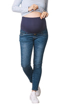 Maternity Over the Bump Skinny Denim Jeans in Indigo (6578380898407) (6732693667934)