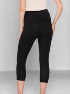 Back view - Postpartum Tummy Tight Control Capri Built-In Shaping 3/4 Legging (1301889187934)