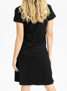 Black Maternity Short Sleeve Dress (4827655831646)