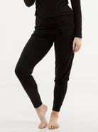 Ella  Black Bamboo Maternity Lounge Pants (6669516963934)
