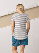 Summer Cotton Maternity Shorts in Blue Moon (6718057381991)