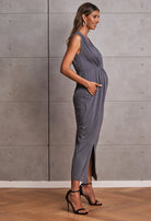Anais Maternity Evening Dress in Excalibur Grey - Angel Maternity USA
