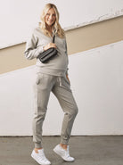 Calla Maternity Sweatshirt Top in Marl Grey (6728285290590)