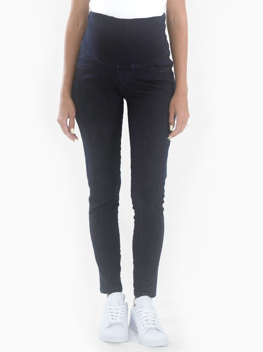 Full view - Maternity Over the Bump  Slim Denim Jeggings (6660896784478)