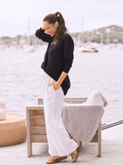 Maternity Oversize Wool Knit Jumper in Black - Angel Maternity USA