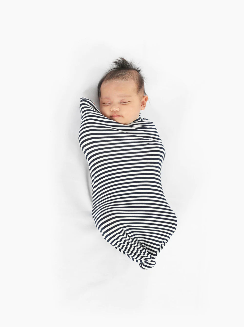 Mama Hospital Nightie with Baby Pouch in Navy Stripe (6690169913447) (6722995716190)