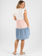 Maternity Linen Dress in Blue - Angel Maternity - Maternity clothes - shop online (6639691923550)