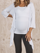 Maternity nursing cardigan white