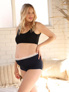 2-Pack maternity underwear hight waste bamboo black