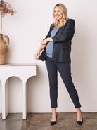 Soft Ponti Relaxed Fit Maternity Pants - Navy (1931396481127) (6732691865694)
