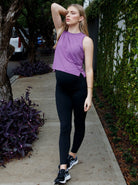 Sports Short Maternity Tank Top in Purple or Black (6677161640030)