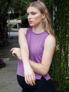 Sports Short Maternity Tank Top in Purple or Black (6677161640030)